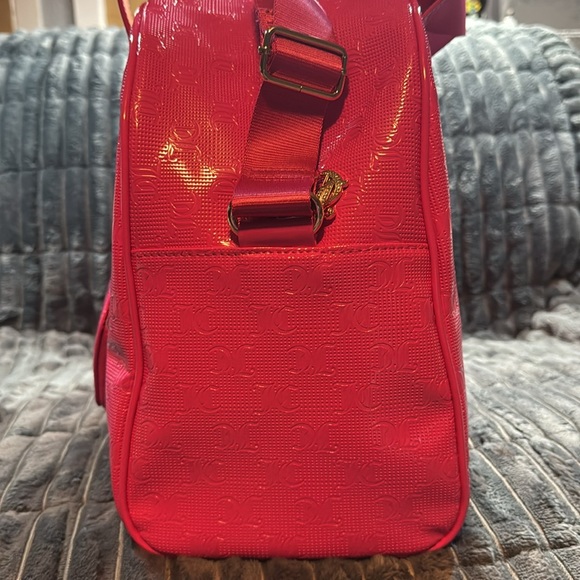 NWT: Juicy Couture Semi Charmed Dome Weekender in hot pink. - Picture 8 of 10